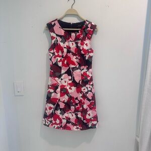The Limited Floral sleeveless sheath Dress - Pink and Red size 0